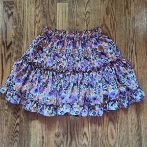 The Impeccable Pig floral tiered mini skirt
